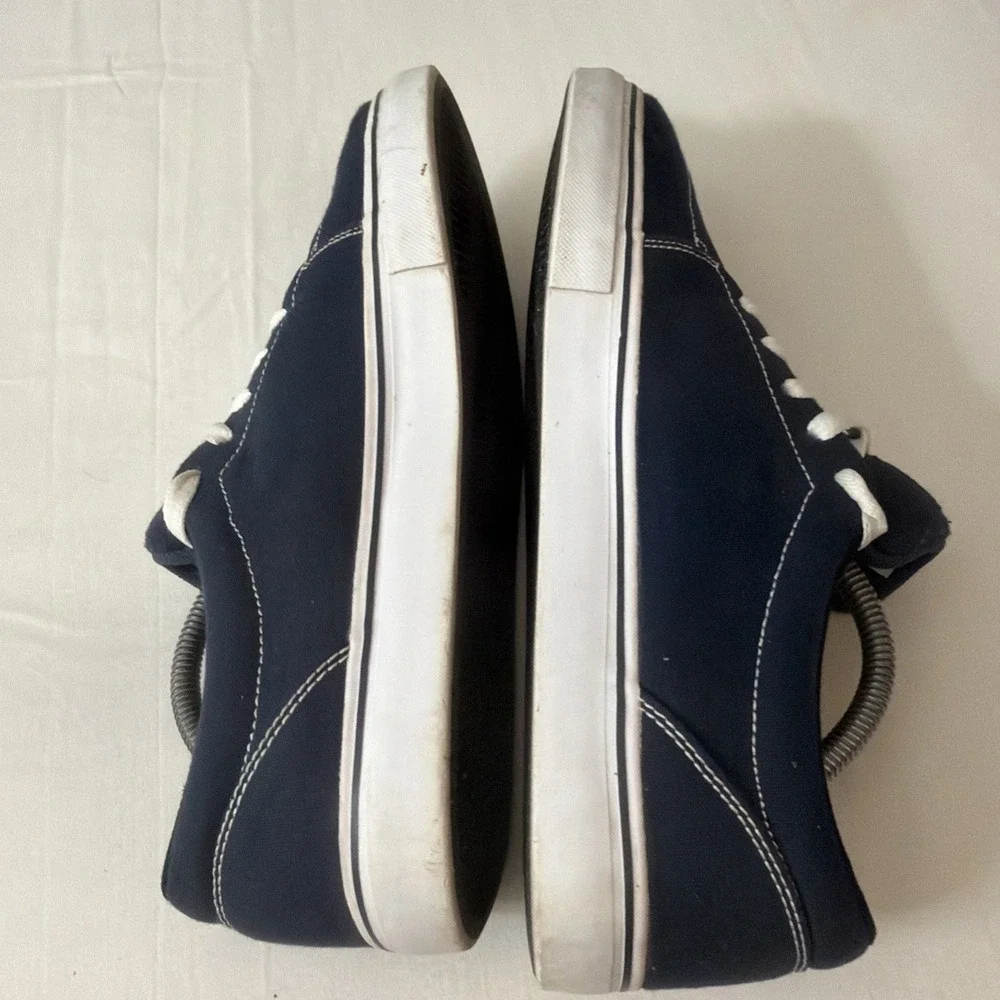 Men NIKE SATIRE CANVAS Navy Blue Trainers 555380-431 US 10.5 skateboard‎ shoes *